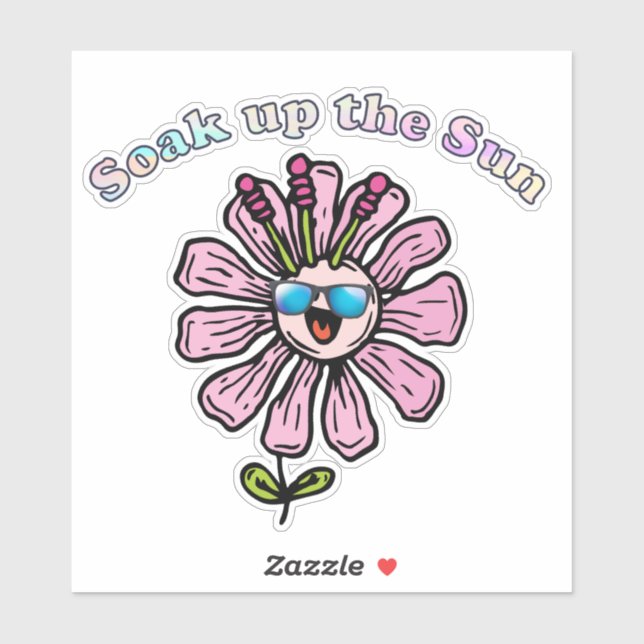 Adesivo Sobe o Sol Tie Dye (Folha)