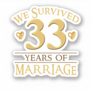 Adesivo Sobrevivemos A 33 Anos De Casal Casamento 33º Anni