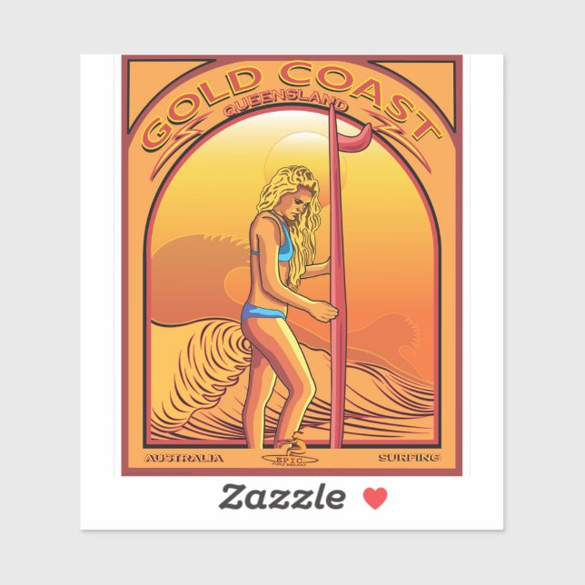 ADESIVO SOBREVIVENTE DA COSTA DOURADA DA AUSTRÁLIA (Folha)