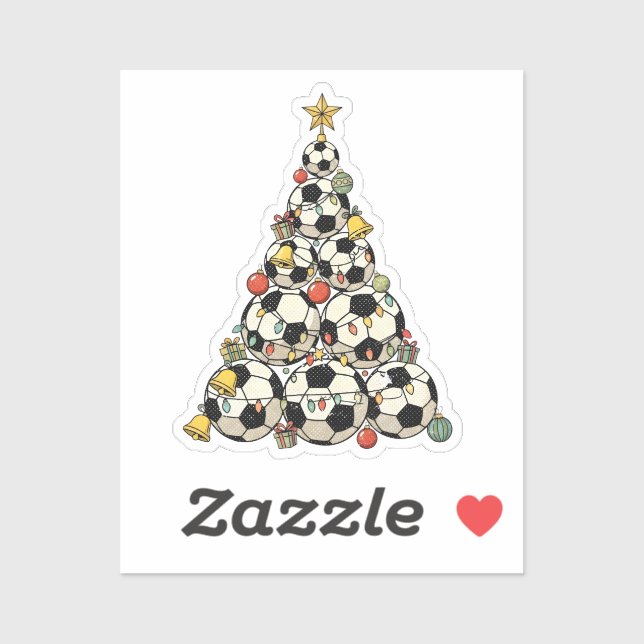 Adesivo Soccer Christmas Tree (Folha)