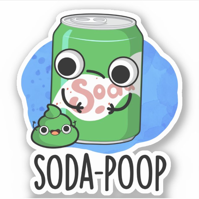 Adesivo Soda Poop Engraçado Bebida Arma (Frente)
