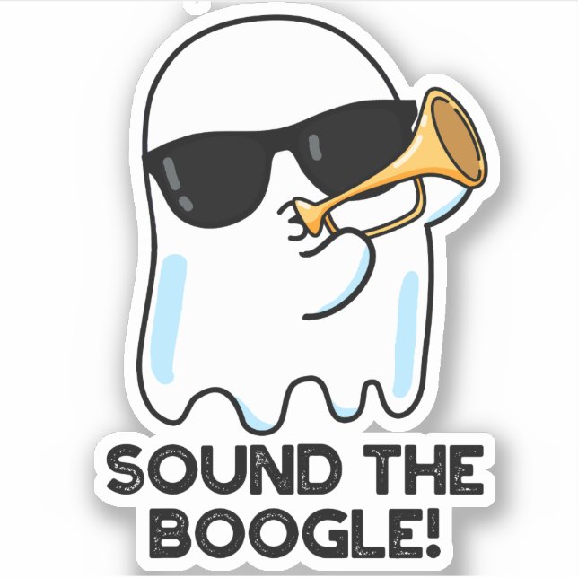 Adesivo Soe O Boogle Funny Ghost Bugle Pun (Frente)