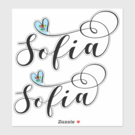 Adesivo Sofia Flag, Heart Sofia, Bulgária