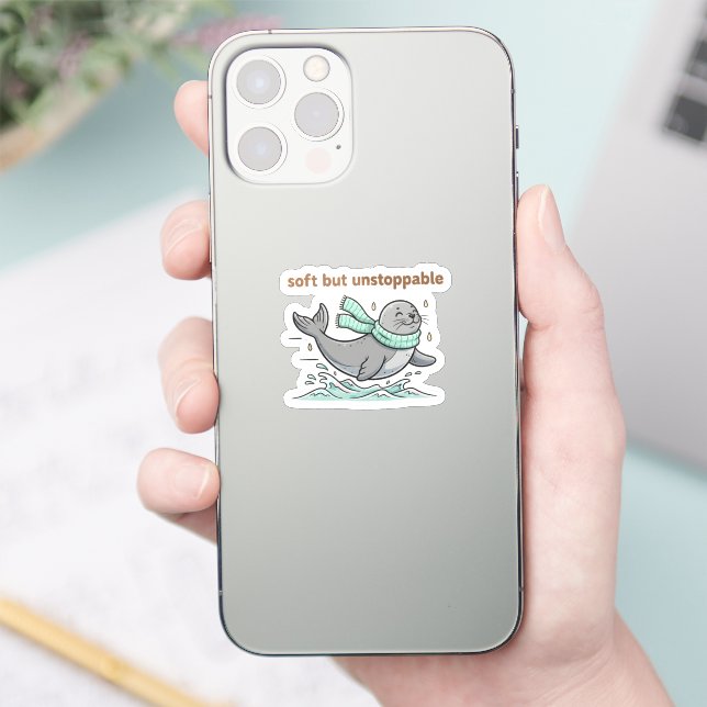 Adesivo Soft But Unstoppable Cute Seal Sticker (Telefone)