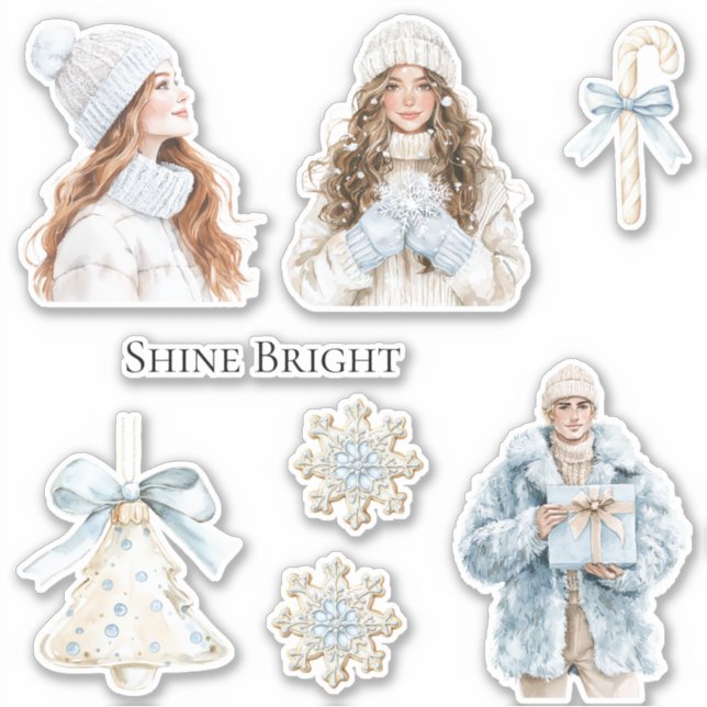 Adesivo Soft Winter Blue Christmas (Frente)