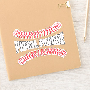 Adesivo Softball Engraçado ou Baseball Breve Por Favor Es