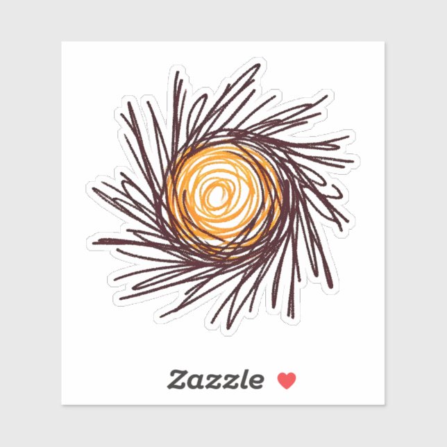 Adesivo Sol desenhado (Folha)