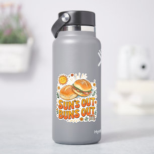 Adesivo Sol Fora Pães Fora Design Alegre de Verão Retrô