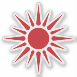 Adesivo Sol Vermelho da Nigéria