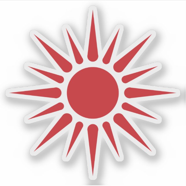 Adesivo Sol Vermelho da Nigéria (Frente)