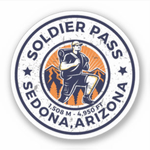 Adesivo soldado passa trilhas de hiking do Arizona