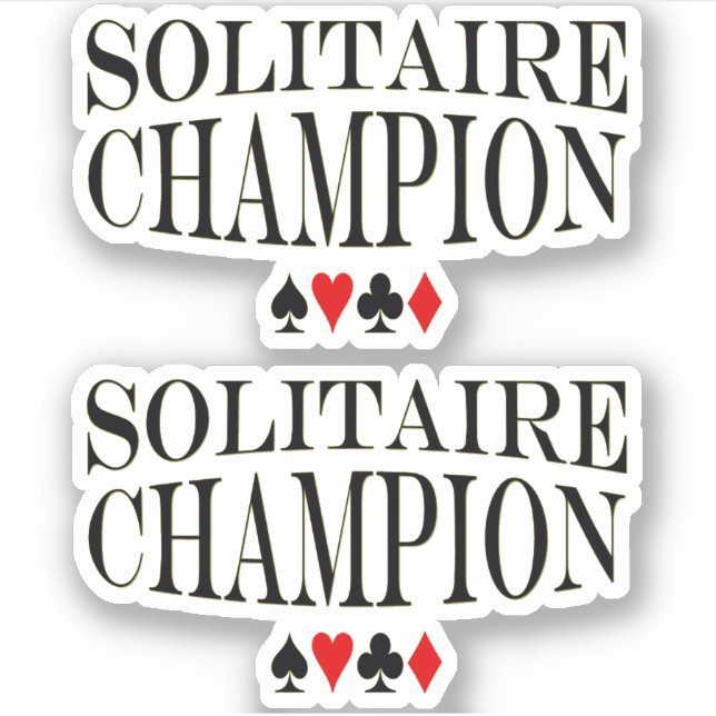 Adesivo Solitaire Champion Vinyl (Frente)