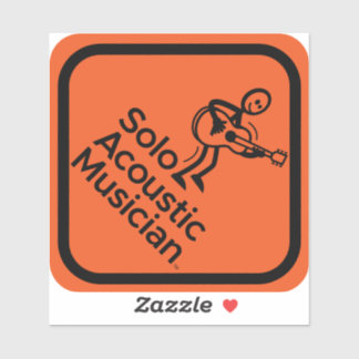 Adesivo Solo Acústico Musical Sticker 4"x4" Laranja