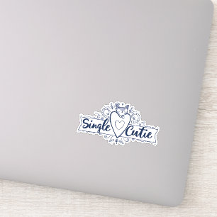 Adesivo Solteiro Cutie Cat Lover