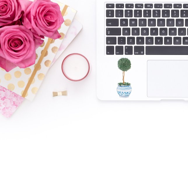 Adesivo Solteiro Tree Chinoiserie Vinyl Sticker (chinoiserie topiary tree sticker)