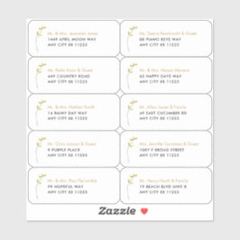 Adesivo Solteiro Wildflower Name Endereço de Convidado par