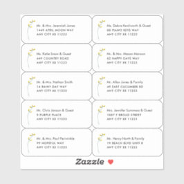 Adesivo Solteiro Wildflower Name Weding Guest Address Stic