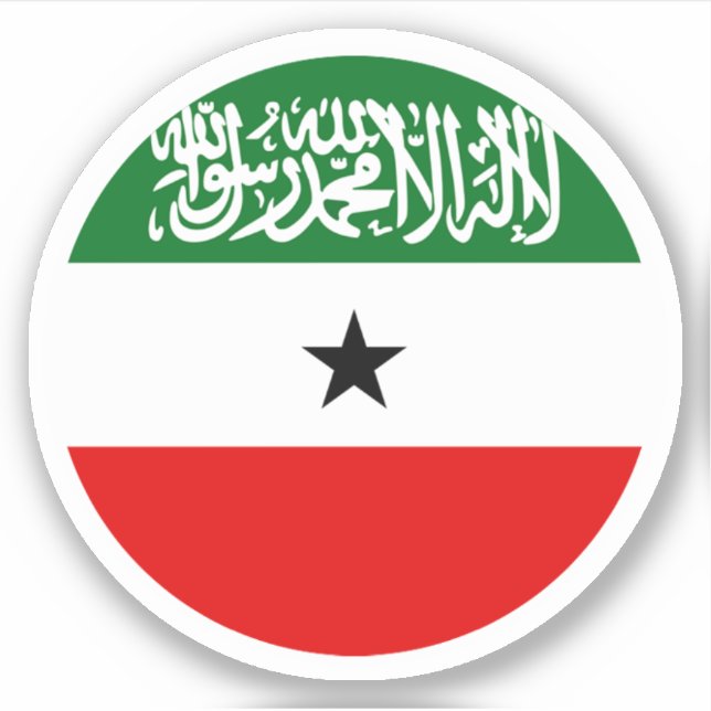 Adesivo Somaliland Flag Round Sticker (Frente)