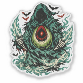 Adesivo Sombra de Abacate Fantasma de Halloween — Arte Ret