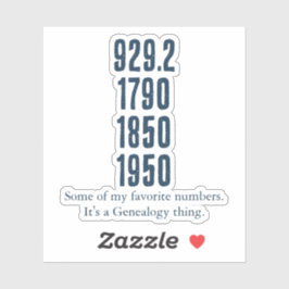 Adesivo Some of my favorite numbers