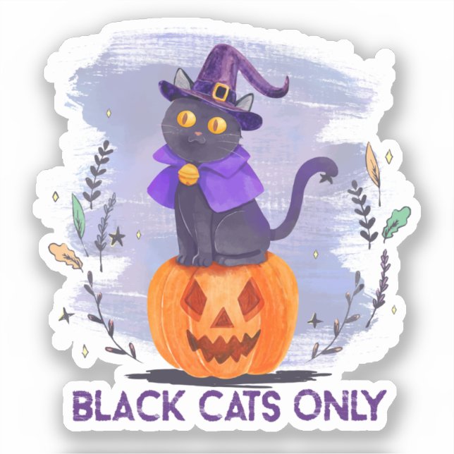 Adesivo Somente Gato Preto (Frente)