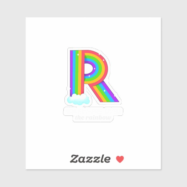 Adesivo Somewhere Rainbow Inspirational Alphabet Print (Folha)