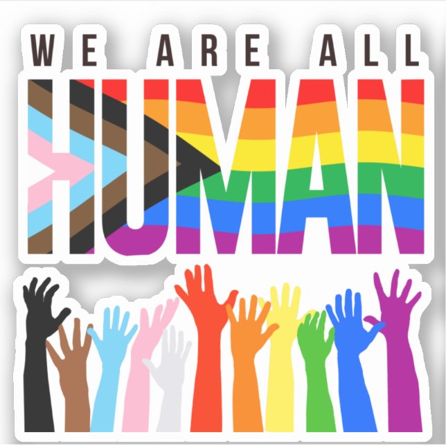 Adesivo Somos todos humanos (Frente)