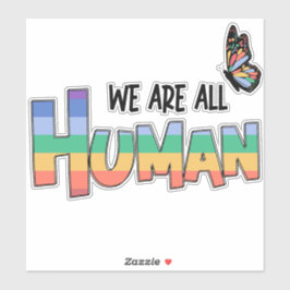 Adesivo Somos Todos Humanos Rainbow