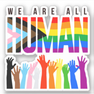 Adesivo Somos todos um Pau de Orgulho do Progresso Humano