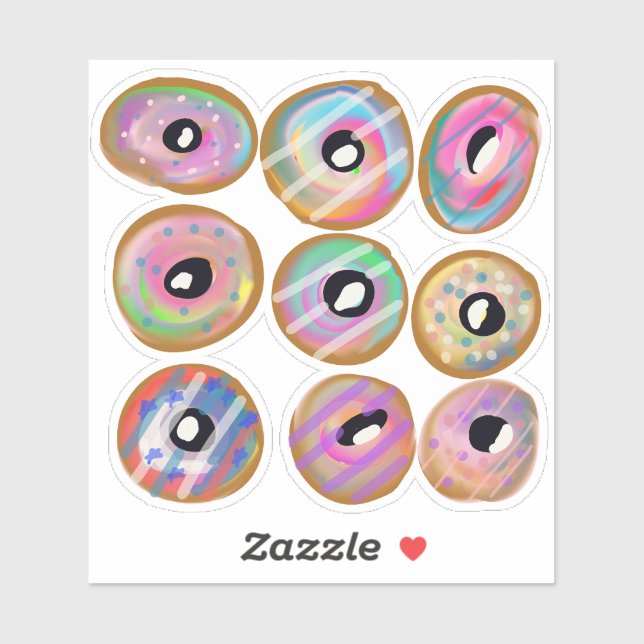 Adesivo Sonho de amante de donut (Folha)