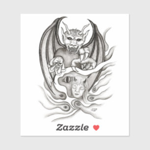 Adesivo Sonho de meia-noite - Demônios no estilo da tatua