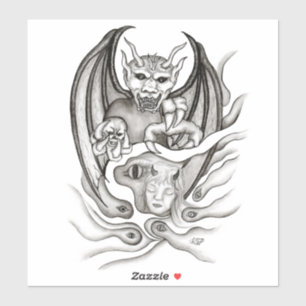 Adesivo Sonho de meia-noite - Demônios no estilo da tatua