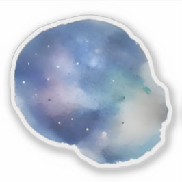 Adesivo Sonhos Celestiais: Uma Exploração De Aquarela