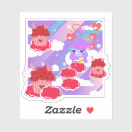 Adesivo Sonhos Doces Fantasia Kawaii de Cupcake