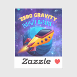 Adesivo Sonhos infinitos de gravidade zero