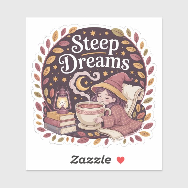 Adesivo Sonhos Vestígios — Chá de Bruxa Cozy (Folha)