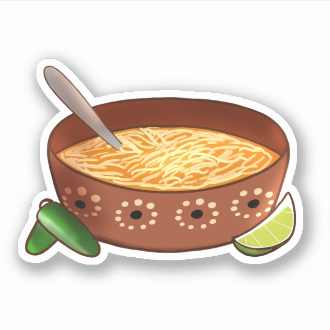 Adesivo Sopa De Fideo (Frente)