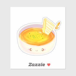 Adesivo Sopa De Tomate E Sanduíche De Queijo Grelhado