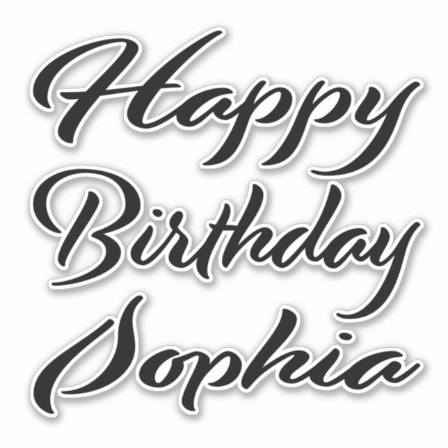 Adesivo Sophia Name Vorname black Sticker Geburtstag (Frente)