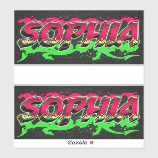 Adesivo Sophia Vorname Name Graffiti Aufkleber Sticker (Folha)