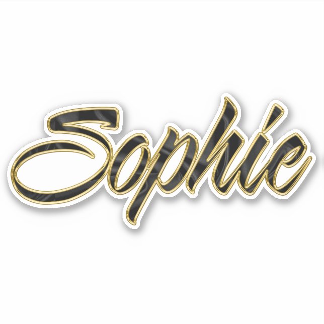 Adesivo Sophie black gold Lettering Aufkleber Sticker (Frente)