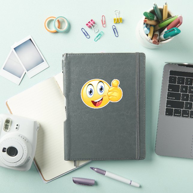 Adesivo Sorria Emoji Feliz Rosto Amarelo Amarelo (Capa para iPad)