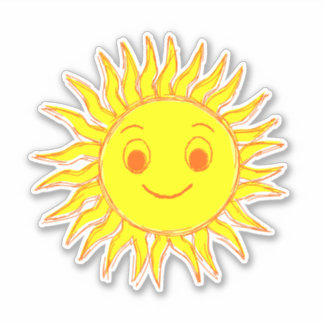 Adesivo Sorrir Desenho do Sol