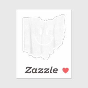 Adesivo Sorriso em OH - Engraçado Rosto Feliz de Ohio