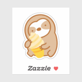 Adesivo Sorvete de baunilha giro Cone Sloth