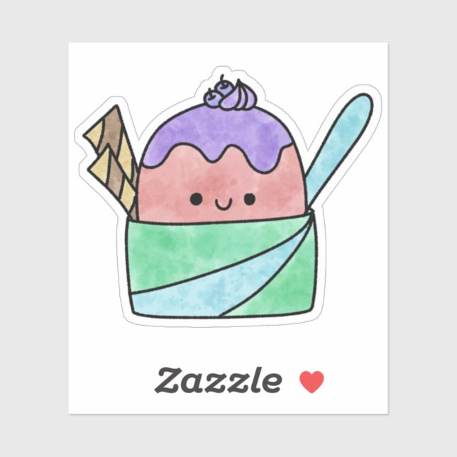 Adesivo Sorvete elegante (Folha)