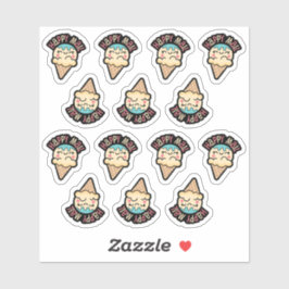Adesivo Sorvete Happy Mail Custom-Cut Vinyl Sticker
