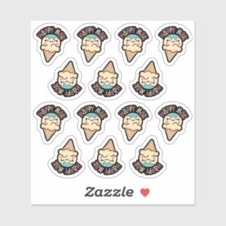 Adesivo Sorvete Happy Mail Custom-Cut Vinyl Sticker