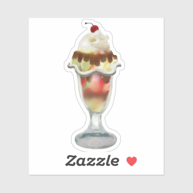 Adesivo Sorvete Sundae (Folha)