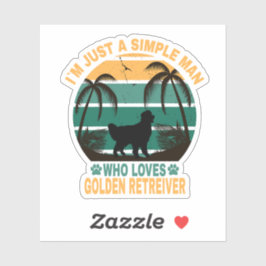 Adesivo Sou apenas um homem que ama o Ouro Retriever